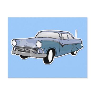1959 retro bue postcard by bartonleclaydesign