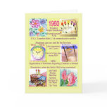 1960 Birthday with fun facts about the year cards