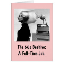 1960 Hairdo Greeting Card ~ Customise!