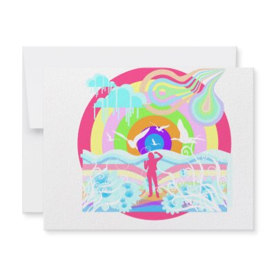 1960's Hippy Style Art Custom Invitations by Mustang_Lady