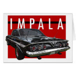 1961 Chvrolet Impala rear view. Greeting Card