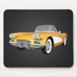 1961 Corvette C1: Yellow Finish: Mousepad
