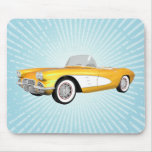 1961 Corvette C1: Yellow Finish: Mousepad