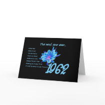 1962 Birthday - The Best Year Ever with Hit Songs Greeting Card