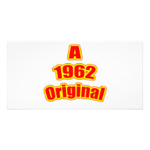 1962 Original Red Customised Photo Card