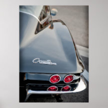 1963 Black Corvette Sting Ray Posters