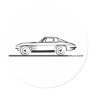 1963 Corvette Sting Ray Split Window Coupe Round Stickers