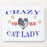 1963 Crazy Cat Lady Mouse Pad