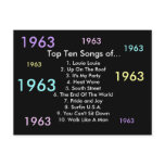 1963 Songs Post Cards