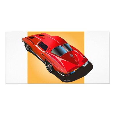 1963 Split Window Red Yellow Box Photo Cards by frengi