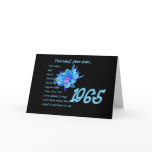 1965 Birthday - The Best Year Ever with Hit Songs Cards