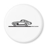 1965 Corvette Stingray Split Blk Fridge Magnet