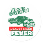 1965 Ford Mustang Fastback Round Sticker