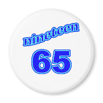 1965 Nineteen 65 Refrigerator Magnet