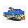1966-67 GTO Blue Car Post Card