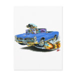 1966-67 GTO Blue Convertible Postcard