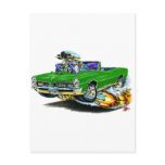 1966-67 GTO Green Convertible Post Cards