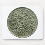 1966 British two shilling mouse pad