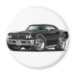 1966 Chevelle Black Car Magnet