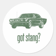 1966 Ford Mustang Coupe Round Stickers