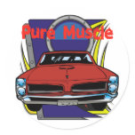 1966 GTO Muscle Car Round Stickers