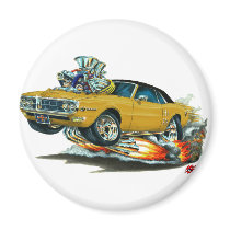 1967-68 Firebird Gold-Black Top Refrigerator Magnet