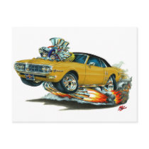 1967-68 Firebird Gold-Black Top Post Card