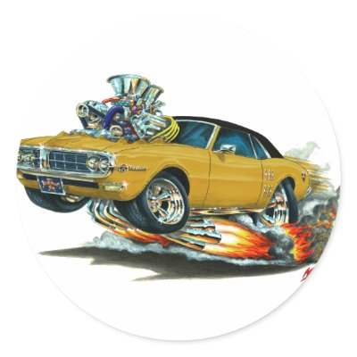 1967-68 Firebird Gold-Black Top Stickers by maddmaxart