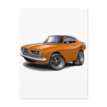 1967-69 Barracuda Orange Car Post Card