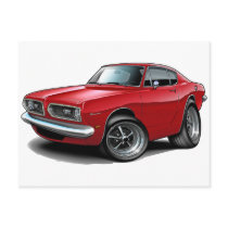 1967-69 Barracuda Red Car Postcards