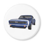 1967 Camaro SS: Blue Finish: 3D Model: Refrigerator Magnets