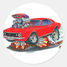1967 Camaro SS Red Car Sticker