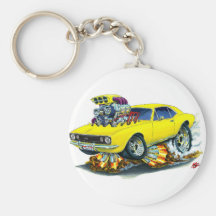 1967 Camaro SS Yellow Car Key Chains