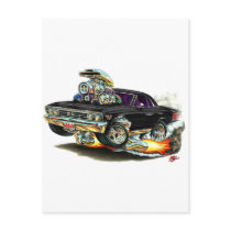 1967 Chevelle Black Car Postcard
