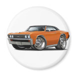 1967 Chevelle Orange Black Top Refrigerator Magnet