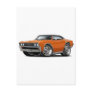 1967 Chevelle Orange Black Top Postcard