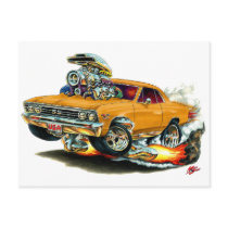 1967 Chevelle Orange Car Post Card