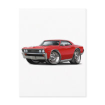 1967 Chevelle Red Car Post Cards