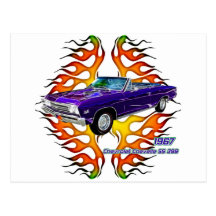 1967 Chevy Chevelle by Fractal Tees(TM) Postcards
