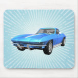 1967 Corvette Sports Car: Blue Finish: Mousepad