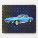 1967 Corvette Sports Car: Blue Finish: Mousepad