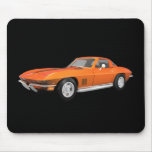 1967 Corvette Sports Car: Orange Finish mousepads