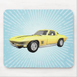 1967 Corvette Sports Car: Yellow Finish: Mousepad