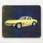 1967 Corvette Sports Car: Yellow Finish: Mousepad
