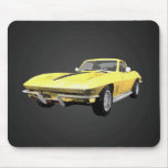 1967 Corvette Sports Car: Yellow Finish: Mousepad