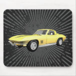 1967 Corvette Sports Car: Yellow Finish: Mousepad
