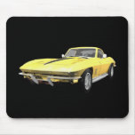 1967 Corvette Sports Car: Yellow Finish mousepads