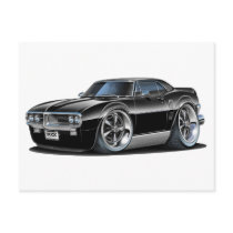 1967 Firebird Black Car Postcard
