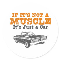 1967 Plymouth Barracuda Round Stickers