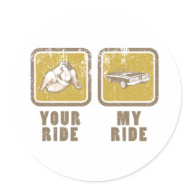 1967 Plymouth Barracuda Round Sticker
